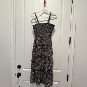 Tier Mid Maxi Chiffon Floral Dress Size L